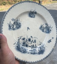 Sarreguemines Modèle Tsarine Vaisselle Ancienne Plat Service Fleur Oiseaux