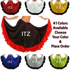 Créateur Jupe Satin 11m Flamenco Ventre Danse Gypsy Tribal Ruche Jupe Ats