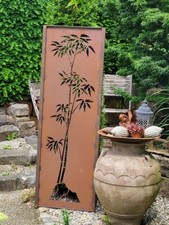 Paravent en rouille noble bambou stèle de jardin brise-vue panneau décoratif ...