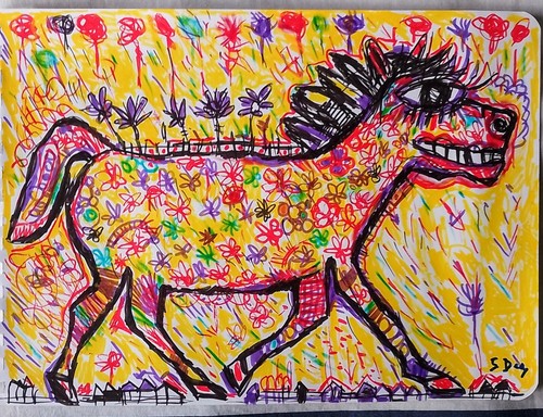 Tableau peinture cheval - peinture,