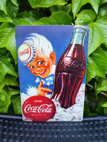 Plaque métal coca - métal, cola