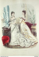 Gravure Mode illustree 1876 #