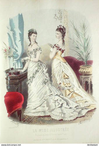 Gravure mode illustree 1876 - illustree, #