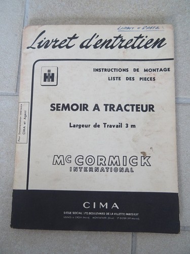 Cormick semoir tracteur - a,