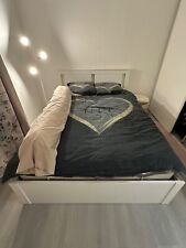 lit coffre 140x200 blanc avec ou sans matelas