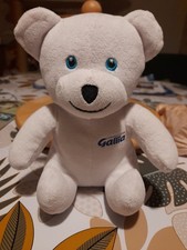 H/  Doudou Peluche Ours Blanc Gallia Yeux et Bouche brodés 22cm assis