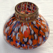 Ancien Pique fleurs vase en verre de Clichy fin du 19e Siècle superbe couleurs