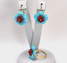 Parure jaune kt fleurs - parure,