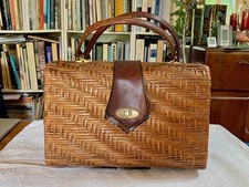 Valisette Vintage en Osier et Cuir