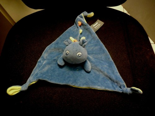 Doudou plat dragon bleu - doudou,