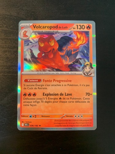 Carte pokémon holo - carte, volcaropod