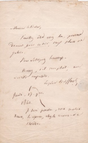 S eugène briffault - ✒, l.a.s.