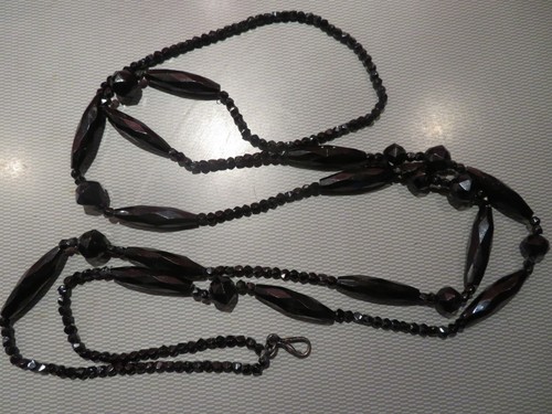 Sautoir ancien perles jais - ancien,