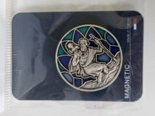 Médaille plaque magnétique Saint Christophe Ø 3 cm