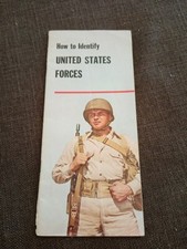 Brochure "How to identify United States Forces" document guerre militaire