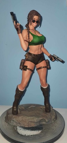 Hand painted lara croft - hand-painted,