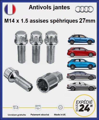 Ecrous antivol roues audi - de,