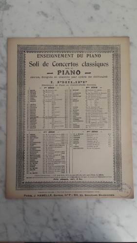 Enseignement piano soli - du,