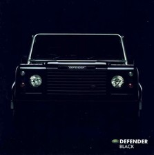 Catalogue Brochure Land Rover Defender Black 2002 Grande Bretagne / U.K.