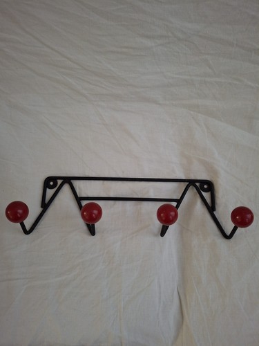 Porte manteau boules rouges - manteau,