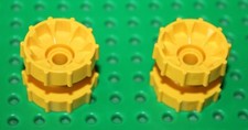 2 x Lego Technic Yellow Tread Hub ref 32007 set 7243 8257 7248 8419 8414
