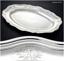 MOREL : Rare Grand Plat ovale dit à Perdreaux Argent massif XVIIIeme PARIS 1776