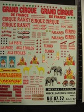 DECALS 1/87 TRAIN DIVERS MARQUAGES CIRQUE PART 1 - CARPENA 8732