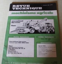 REVUE TECHNIQUE AGRICOLE N°1  INTERNATIONAL HARVESTER 946 1046 1246 CLAAS 