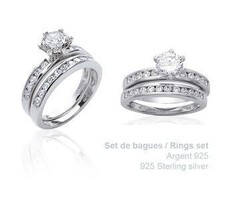 Dolly-Bijoux Bague Rhodié T56