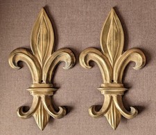 Paire de grandes fleurs de lys