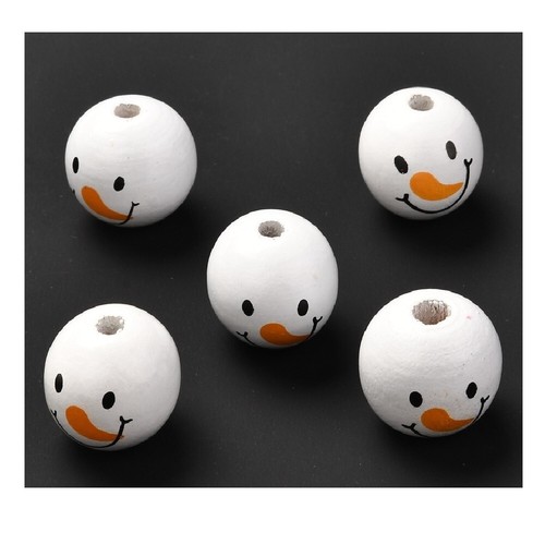 Lot perles bois rondes - perles,
