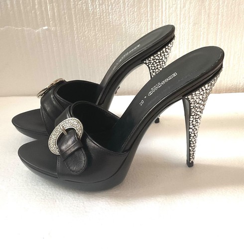 Sabot cuir noir avec - sabot,