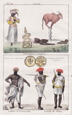 Lithographie De Gaukler Indien