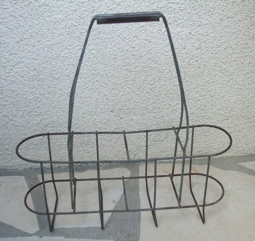 Ancien porte bouteilles panier - bouteilles,