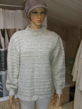 PHILDAR  Superbe pull  tricoté main 100 % laine  taille 40 / 42   état neuf