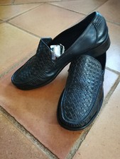 Chaussures mocassins tressés noirs pour homme Ted Lapidus