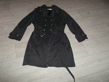 Trench imperméable ANNE WEYBURN noir, ceinture, coutures blanches taille 40  TBE