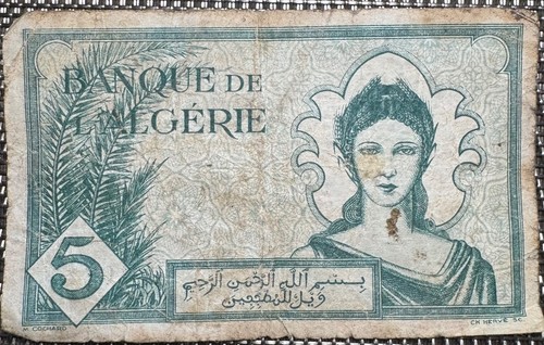 Algérie billet francs - algÉrie, de