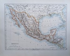 1897 Ancien Carte Mexico
