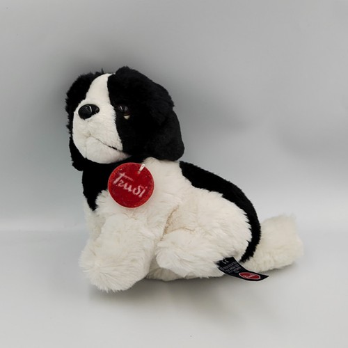 Peluche chien noir blanc - , trudi