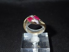 Bague en Or jaune  750/ème  de 4.20g, rubis, diamant / Bijoux d'occasion