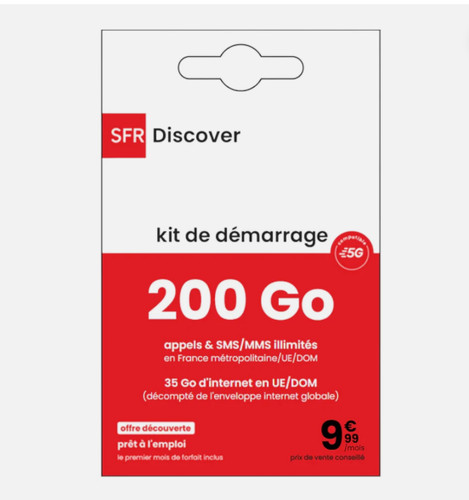 Carte sim prépayée sfr - carte,