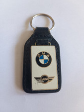 Porte-clés Cuir Automobile BMW MINI Garage HUCHET SAS Keychain Vintage 80'