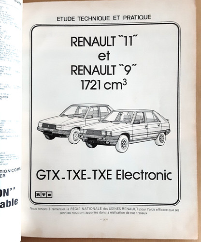 Revue technique renault et - technique, 11