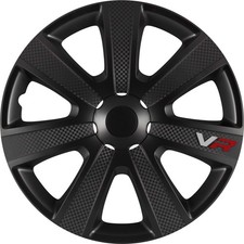 Enjoliveurs Carbon Look noir 14'' 4RACING (Boîte de 4)