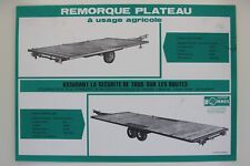 prospectus remorques plateau à usage agricole charrue Bonnel Tracteur