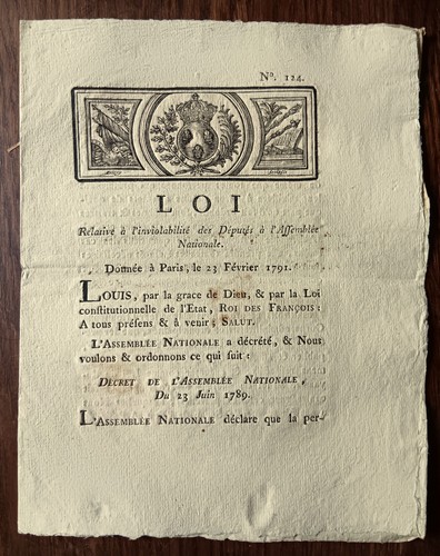 Loi février 1791 - 23,