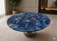 Round Labradorite Stone Table
