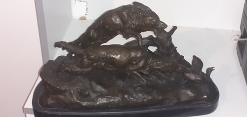 Sculpture bronze chasse - sculpture, de