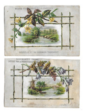 ancien chromo publicitaire chicorée Casiez Bourgeois Cambrai calendrier 1888